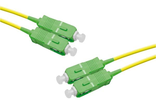 Jarretière optique duplex monomode OS2 9/125 SC-APC/SC-APC jaune - 5 m