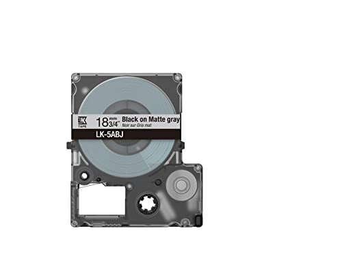 EPSON Matte Tape Grey/Black 18mm 8m LK-5ABJ