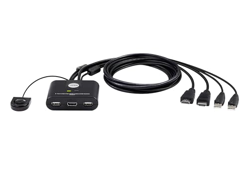 2-Port USB FHD HDMI Cable KVM Switch
