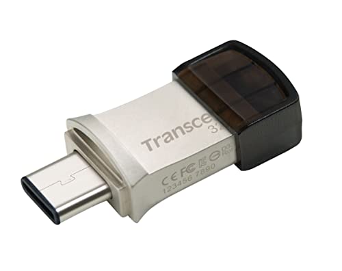 TRANSCEND 32Go Clé USB3.1 Gen 1- On The Go - Type A et C - Argentée