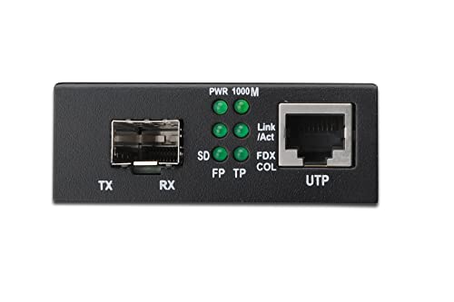 Digitus DN-82130 convertisseur de support réseau 1000 Mbit/s Noir
