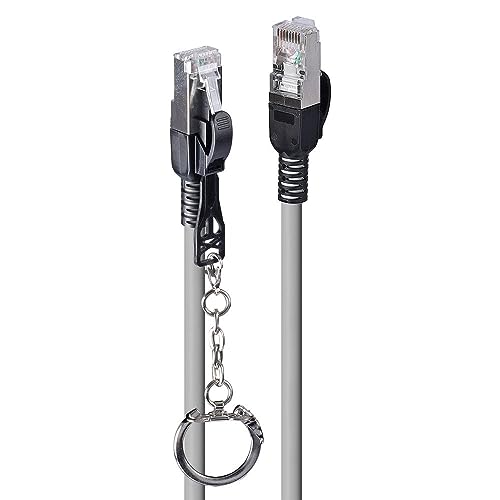 LINDY 0.5m Cat.6A S/FTP Security Network Cable Grey