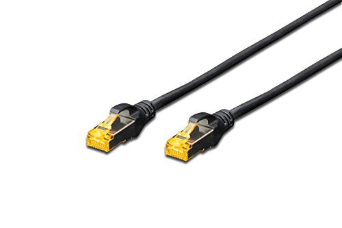 Digitus DK-1644-A-010/BL câble de réseau Noir 1 m Cat6a S/FTP (S-STP) Rond