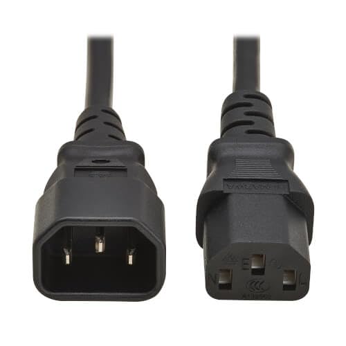 PDU Power Cord, C13 to C14 - 10A, 250V, H05VV-F, 2M, Black