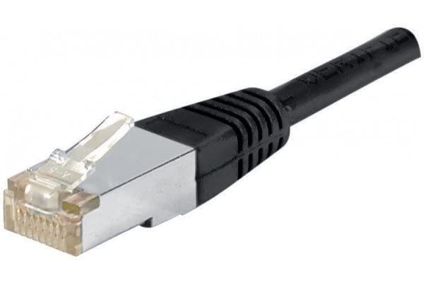 Cordon RJ45 étanche catégorie 6 F/UTP noir - 5 m