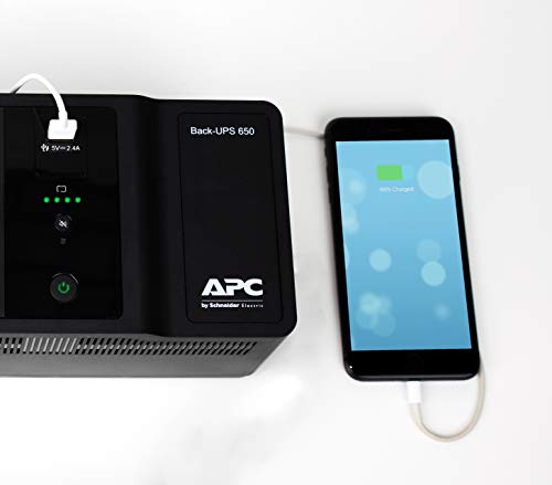 APC Back-UPS BE650G2-GR UPS AC 230V 400Watt 650VA output connectors 8 Black
