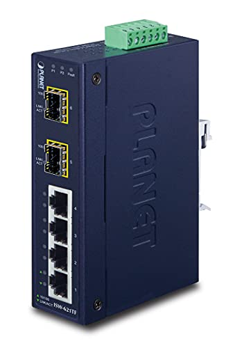 Planet ISW-621TF sw.ind. 4P 10/100 +2 sfp 100FX (-40+75°C)