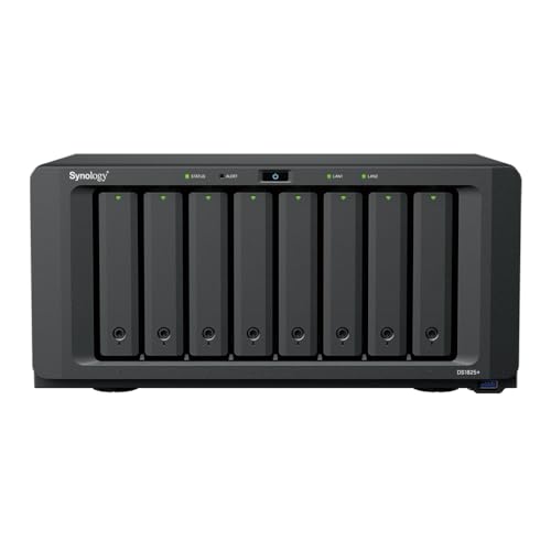 SYNOLOGY DS1825+ 8-Bay NAS AMD Ryzen Embedded V1500B 8Go DDR4 ECC SODIMM