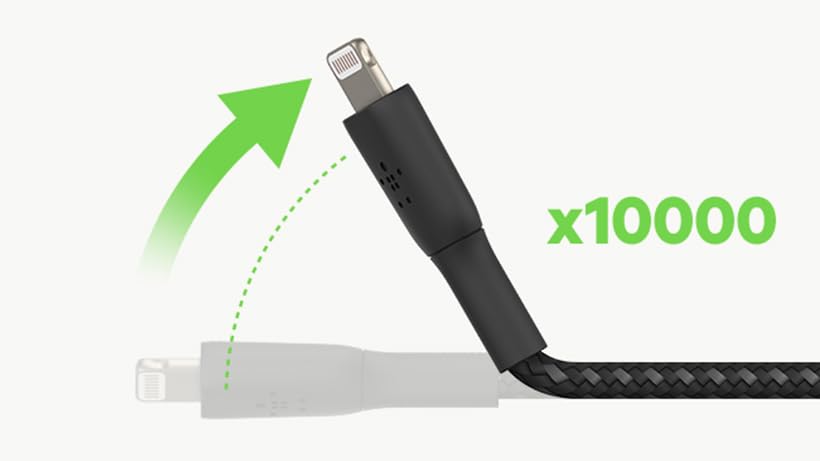 BELKIN BOOST CHARGE USB-A to Lightning Cable Braided 3M White