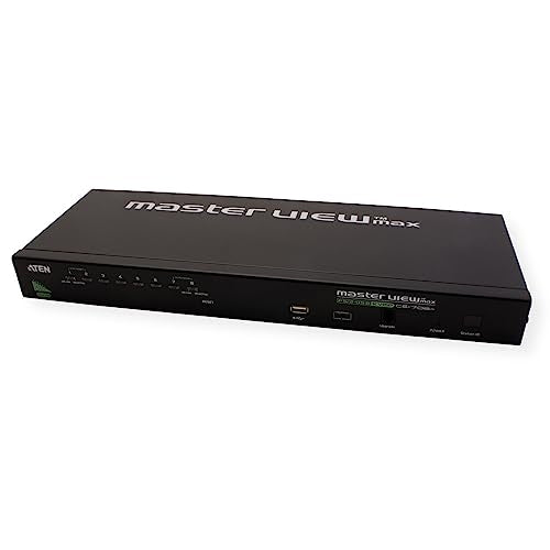 ATEN 8-Port PS/2-USB VGA KVM Switch with Daisy-Chain Port and USB Peripheral Support