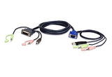 ATEN 2L-7DX3U CABLE KVM DVI/USB/Audio pour PC VGA/USB/Audio