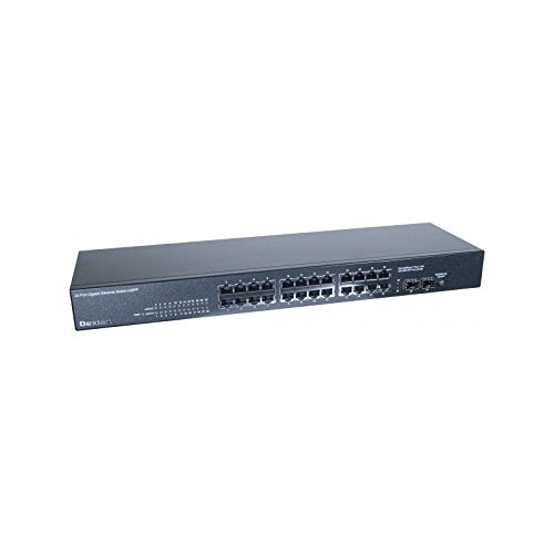 Dexlan switch 24 ports Gigabit + 2 SFP fibre optique