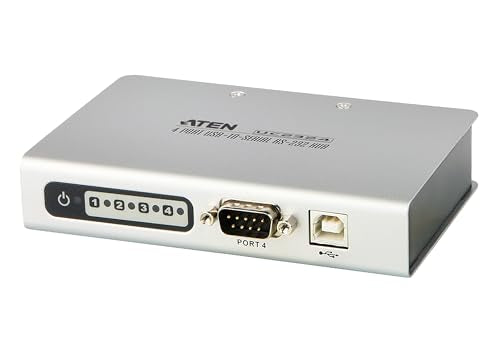 ATEN UC2324-AT station d'accueil USB 2.0 Type-B Métallique