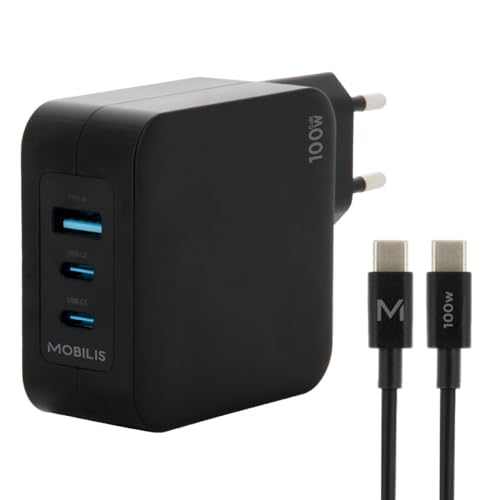 Charger 100W 2USB C 1USBA GaN cable 100W