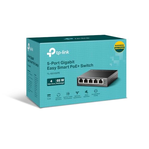 TP-LINK TL-SG105PE EASY SWITCH 5P GIGABIT DONT 4 POE - 55W