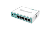 Mikrotik RB750GR3 Routeur connecté Gigabit Ethernet Turquoise, Blanc