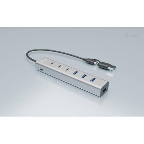 I-TEC USB-C/USB-A Charging Metal HUB 7 Port 3x USB-C 3.2 Gen. 1 4x USB-A 3.2 Gen. 1