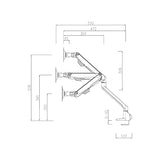 NEOMOUNTS FPMA-D750DBLACK2 Support décran à fixer 10-32p - ressort à gaz - Topfix - arrêt 180