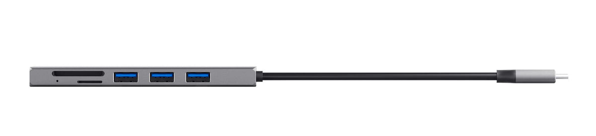 TRUST Hub USB-C HALYX 5 ports 3 USB 1 SD et 1 micro-SD