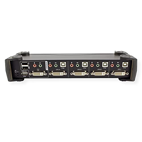 ATEN CS1764A-AT-G commutateur écran, clavier et souris Noir