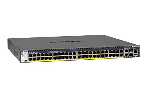 NETGEAR M4300-52G-PoE+ (1000W) Switch Niv3 48 Gigabit PoE+ & 4 10G