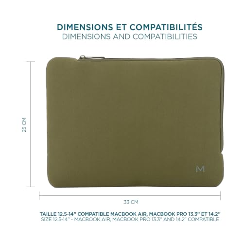 MOBILIS Housse Skin Sleeve pour ordinateur 12.5-14" - Khaki, Gris