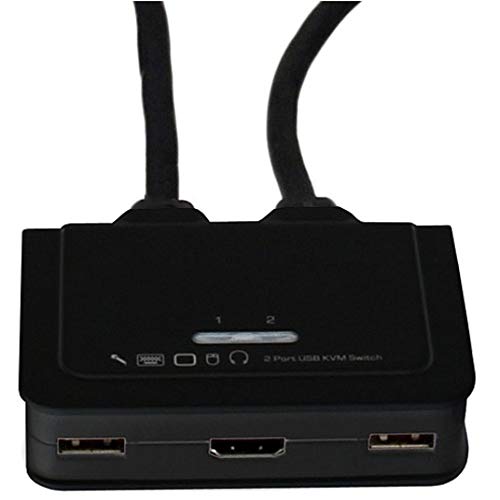 2 Port USB HDMI Cable KVM Switch