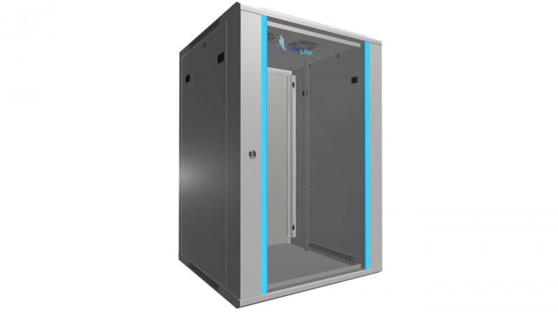 Extralink 18U 600X600 WALL-MOUNTED RACKMOUNT CABINET GRAY Rack monté sur le mur Gris