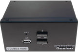 DEXLAN KVM 2 ports double écran HDMI 4K / USB 2.0 + câbles