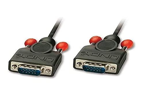 LINDY VGA Cable Black Coax M/M 1m without ferrite core 1:1. St./St.