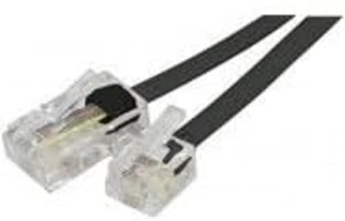Cordon téléphonique RJ11 / RJ45 noir - 10 m