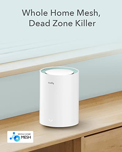 Cudy M1300 1-PACK systeme Wi-Fi maillé Bi-bande (2,4 GHz / 5 GHz) Wi-Fi 5 (802.11ac) Blanc 2 Interne