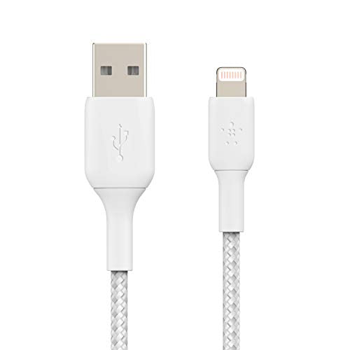 BELKIN BOOST CHARGE USB-A to Lightning Cable Braided 0.15M White