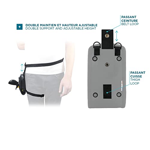 MOBILIS Étui Holster portable poignée pistolet + Ceinture + Cuissarde - Taille S