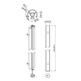 VOGEL S Tube PUC 2422 noir 220 cm