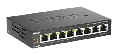 D-LINK Switch gigabit ethernet non admin 8 ports 10/100/1000Mbps dont 4 PoE