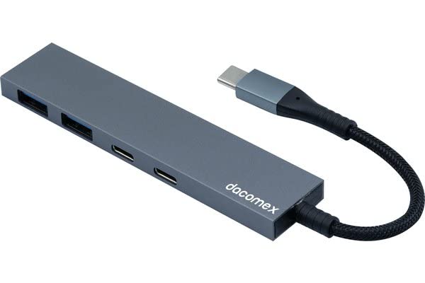 DACOMEX Hub USB HB604 Type-C vers 2 x Type-A et 2 x Type-C