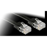 LINDY Cat.6 Flat Ribbon Patch Cable Black 1m Without Shielding