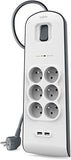 BELKIN Multiprise/Parafoudre 6 Prises 2 Ports USB