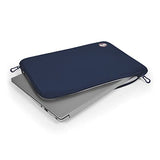 PORT DESIGNS Trendy Cotton Neoprene Laptop 13p-14p Sleeve L-shaped opening for easy access Stretchy cotton neoprene material Blue