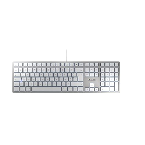 CHERRY Clavier KC 6000 SLIM FOR MAC USB argent/blanc