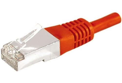 Cordon RJ45 catégorie 6A F/UTP rouge - 10 m