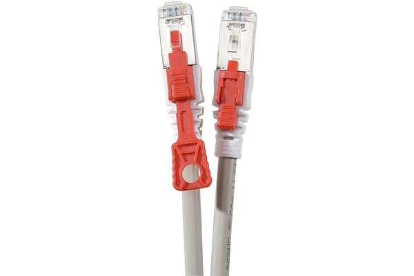 Cordon RJ45 catégorie 6 S/FTP à verrouillage gris - 5 m