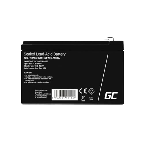 Green Cell AGM Battery 12V 12Ah - Batterie - 12.000 mAh Sealed Lead Acid (VRLA)