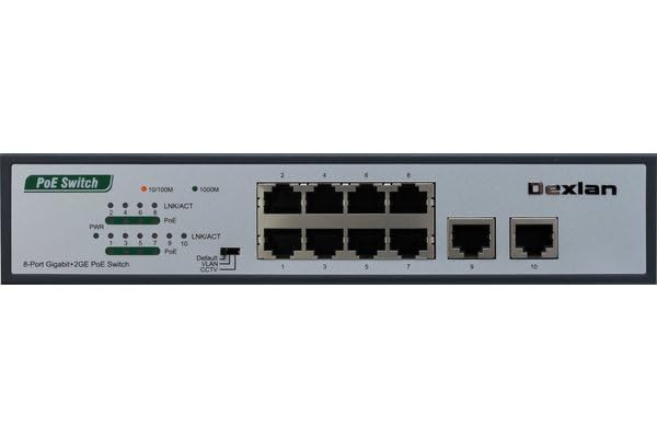 DEXLAN SWITCH 10P GIGABIT DONT 8 PoE+ 120W