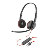 PLANTRONICS Blackwire C3220 Black casque USB-A - 2 écouteurs