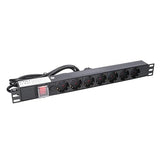 Extralink 19\" 1U 7 SOCKET EU TYPE POWER PDU WITH SWITCH PDU 7-EU Bloc d'alimentation