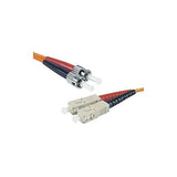 Jarretière optique duplex multimode OM2 50/125 SC-UPC/ST-UPC orange - 1 m