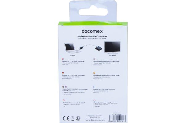 DACOMEX Convertisseur DisplayPort 1.1 vers HDMI