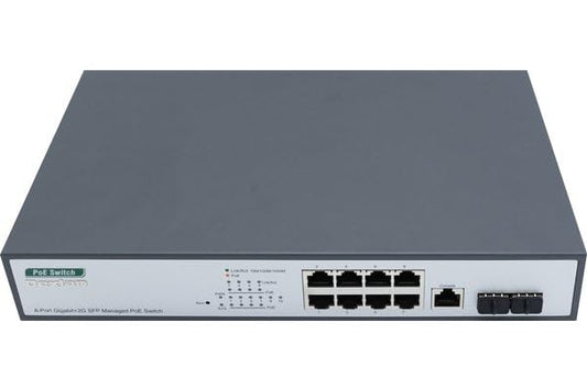 DEXLAN Switch Niv.2 8P Gigabit PoE+ 140W & 2 SFP